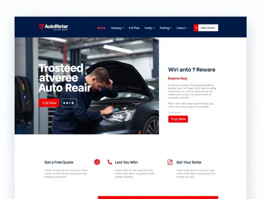 Auto Repair website example