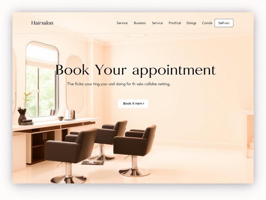Hair Salon website example